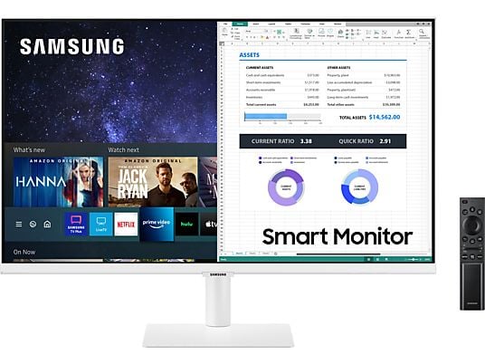 SAMSUNG LS27AM501NU - Monitor, 27 ", Full-HD, 60 Hz, White