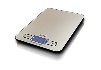 Balanza de cocina - Koenic KKS 10121 M, Hasta 10 kg, Función tara, Pantalla LCD, Plata