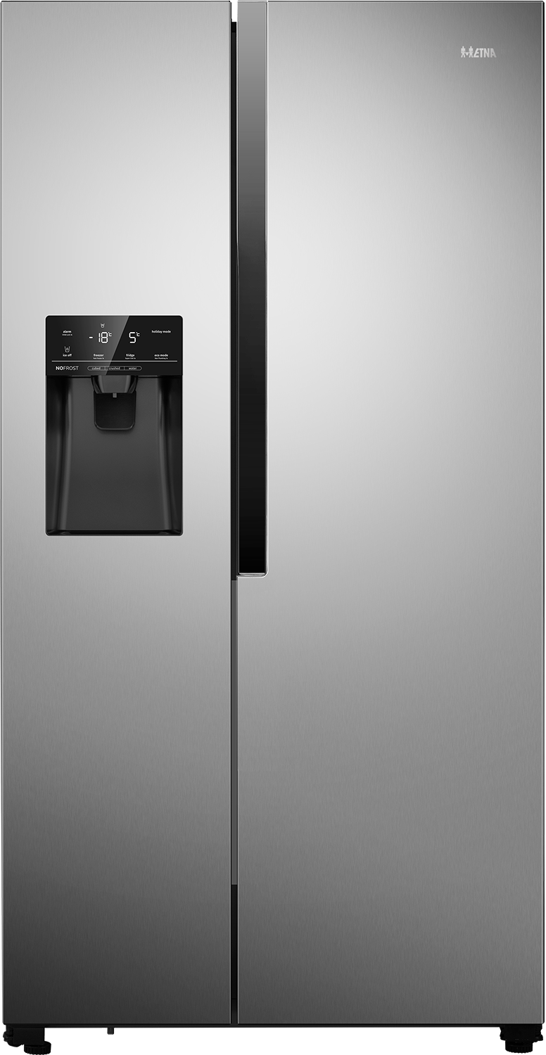 Etna AKV778I Amerikaanse koelkast Staal