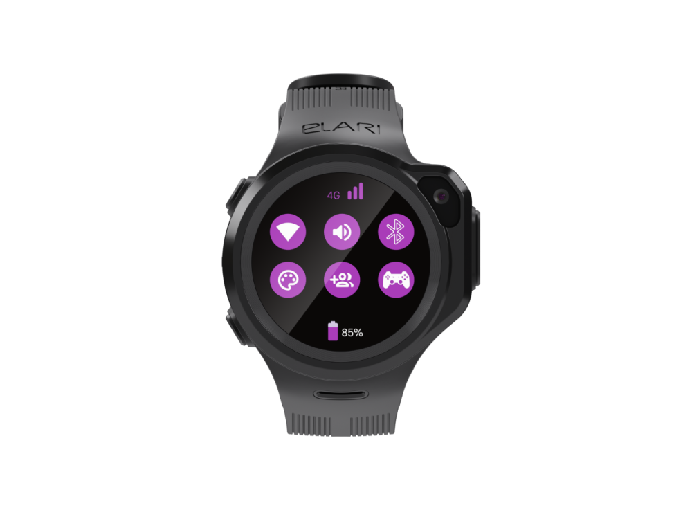 Smartwatch - Elari KidPhone 4GR, Para niños, 1.3", 48 horas, 2G, Bluetooth, IP67, Wi-Fi, GPS, Negro