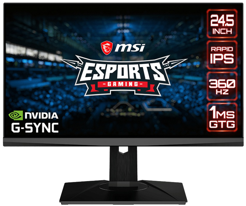 MSI OCULUX NXG253R - 24.5 inch - 1920 x 1080 (Full HD) - 1 ms - 360 hz