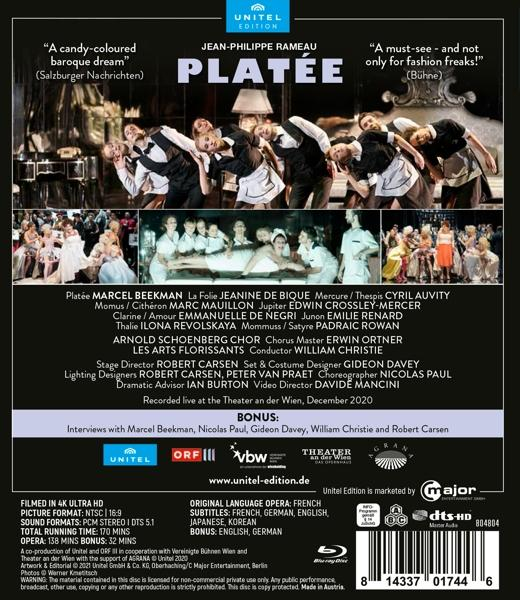Beekman/Christie/Les Arts Florissants/+ - Platée  - (Blu-ray)