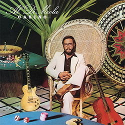 Al Di Meola album borító. Férfi fehér öltönyben, gitár, kaszinó háttér rulettel és kártyákkal.