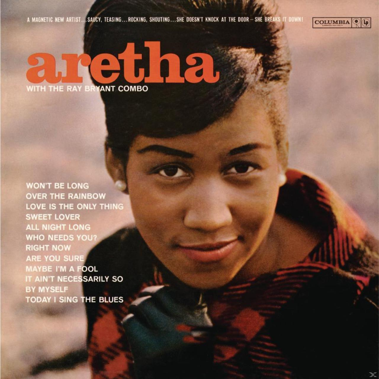 Aretha Franklin album borítója, mosolyog. Szöveget, dalcímeket és a Ray Bryant Combo nevét tartalmazza.