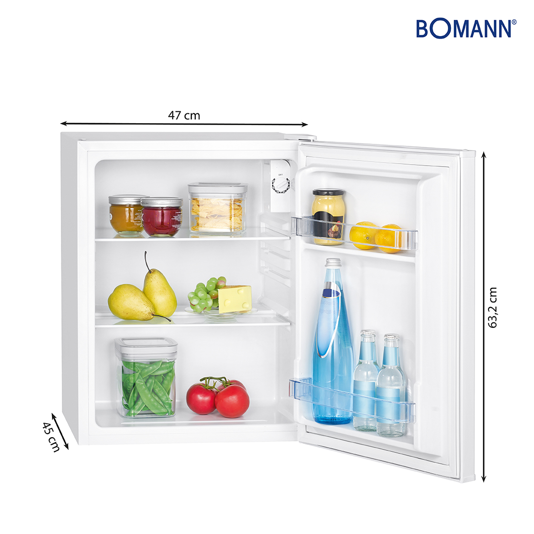 BOMANN KB 7235 Kühlschrank (58 l, F, 632 mm hoch, Weiß)