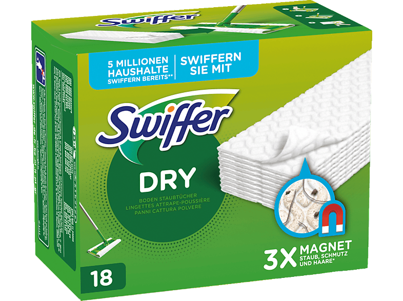 Swiffer 18 Stück Trockene Bodentücher Nachfüllpackung