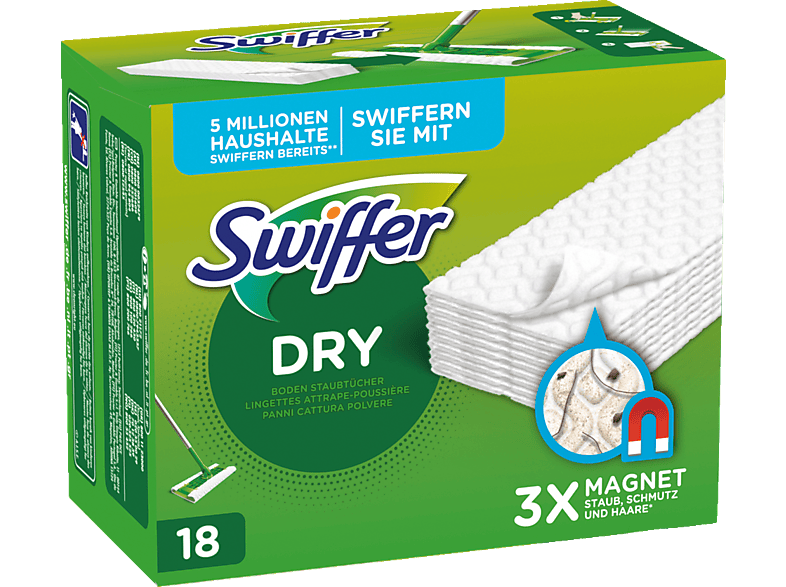 SWIFFER Staubmagnet Starterset mit Febrezduft Griff inkl. 7 Tücher  Staubwedel