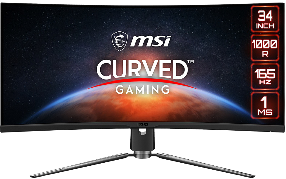 MSI MPG ARTYMIS 343CQR - 34 inch - 3440 x 1440 (UW Quad HD) - 1 ms - 165 Hz