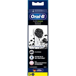 ORAL-B Pure Clean Bürstenköpfe mit Aktivkohle-Borsten - Ersatzbürstenköpfe (Weiss)