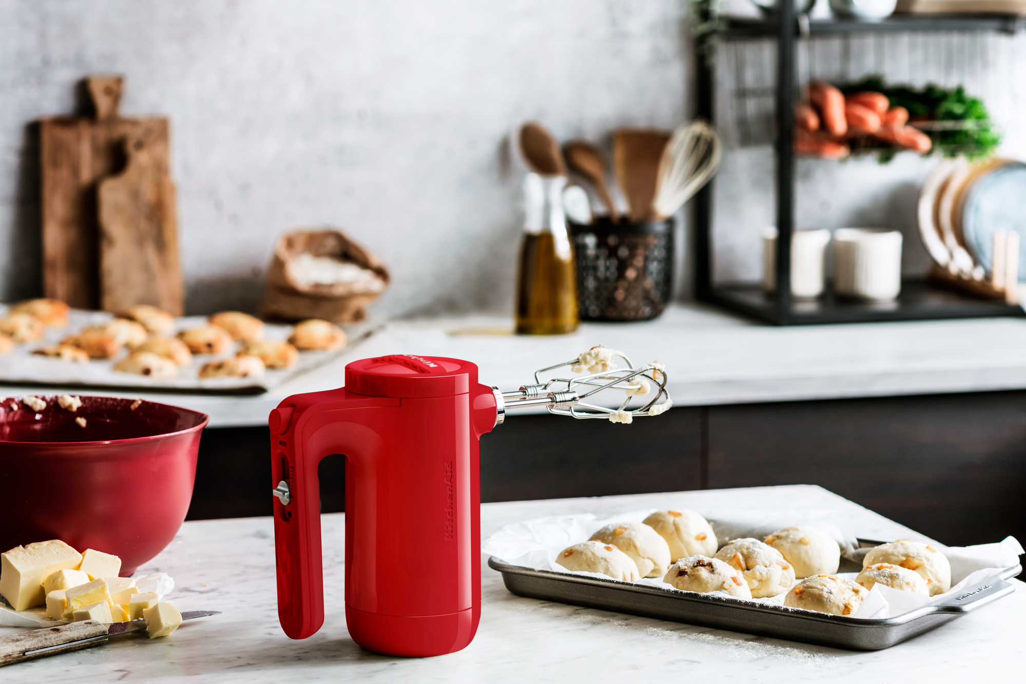 KITCHENAID 5KHMB732EER Cordless Handmixer Empire Rot (12 Volt)