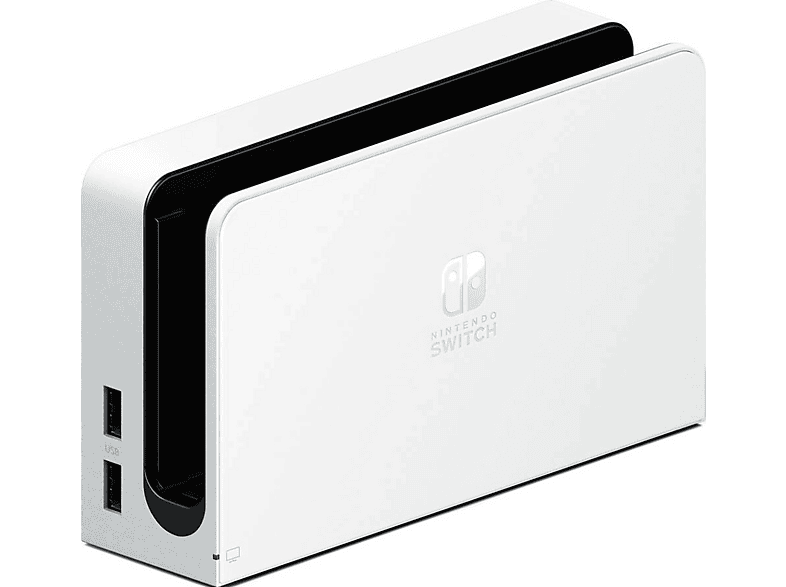 NINTENDO Switch (OLED-Modell) Spielekonsole, Weiss/Schwarz