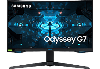 SAMSUNG Odyssey G7 LC27G75TQSRXUF 27" 240Hz 1ms (HDMI+DP) G-Sync FreeSync WQHD 1000R Kavisli Gaming Monitör Siyah