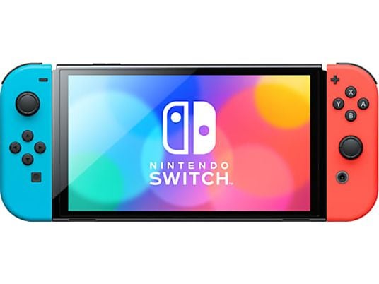 Switch (OLED-Modell) - Spielekonsole - Neon-Blau/Neon-Rot/Schwarz