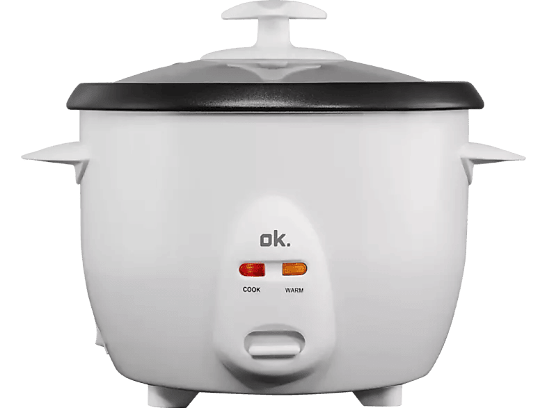 Arrocera - ok. ORI 1140, 1 l, 400 W, Control mecánico, Capa antiadherente, Conservación caliente, Blanco