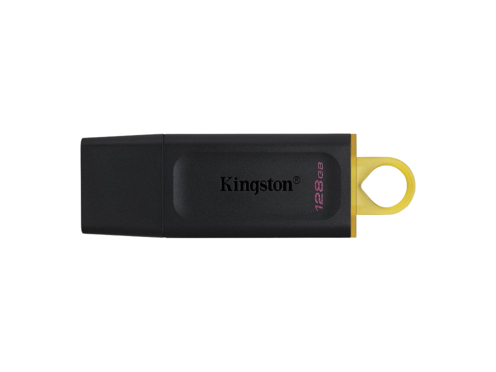 Memoria USB 128 GB - Kingston Exodia DTX/128GB, 5 Gbit/s, USB 3.2 Gen 1, Negro y Amarillo