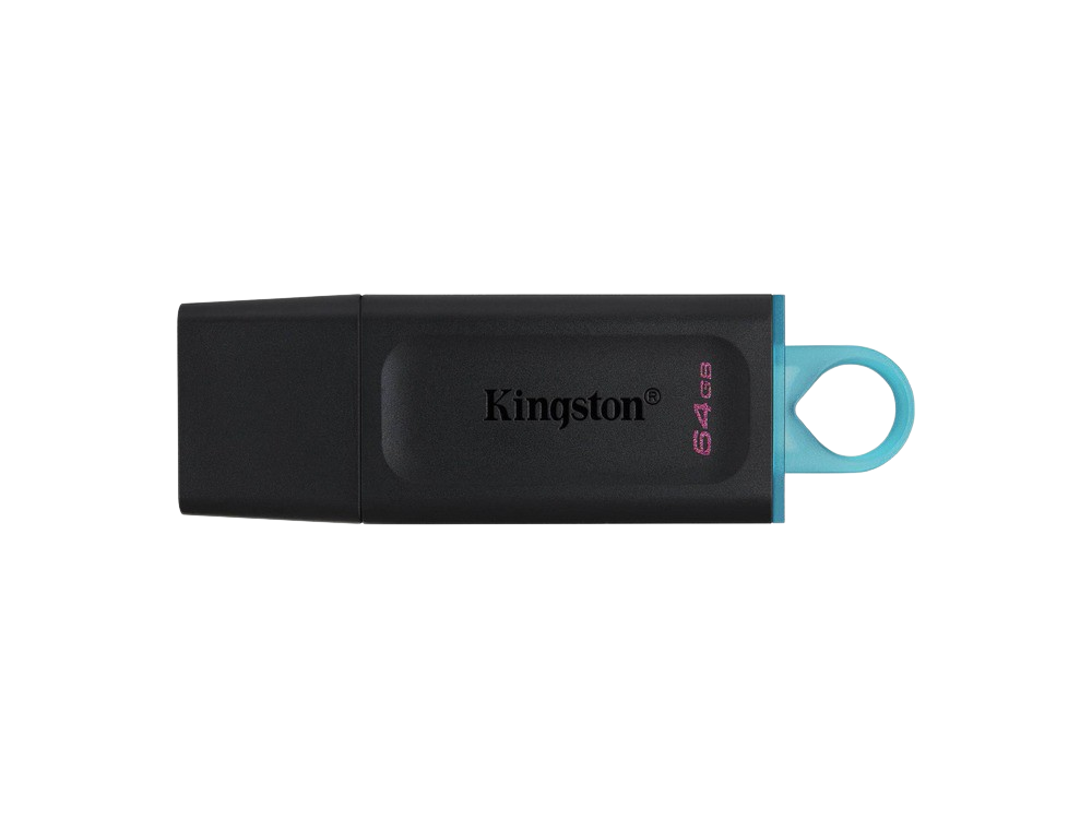 Memoria USB 64 GB - Kingston Exodia DTX/64GB, 5 Gbit/s, USB 3.2 Gen 1, Negro y Azul