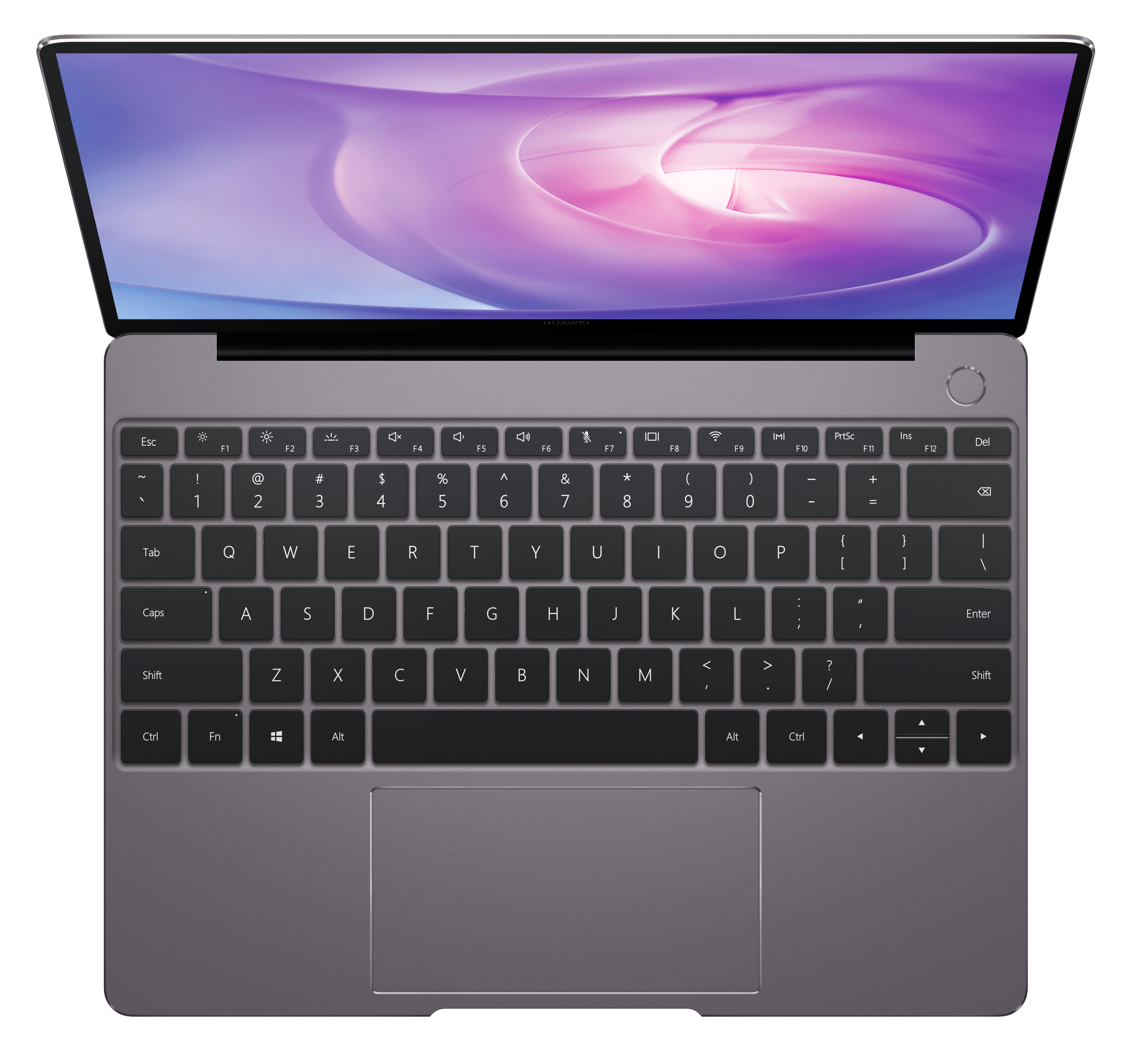 HUAWEI Matebook 13, Notebook mit 13 Zoll Display, Windows 10 Home, AMD Ryzen™ 7 Prozessor, 16 GB RAM, 512 GB SSD, Radeon™ Vega 10 Grafik, Space Gray