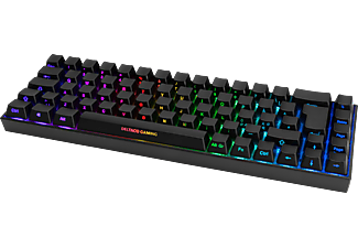 DELTACO GAM-100-CH - Clavier Gaming, Avec ou sans fil, QWERTZ, Mechanical, Kailh Red, Noir