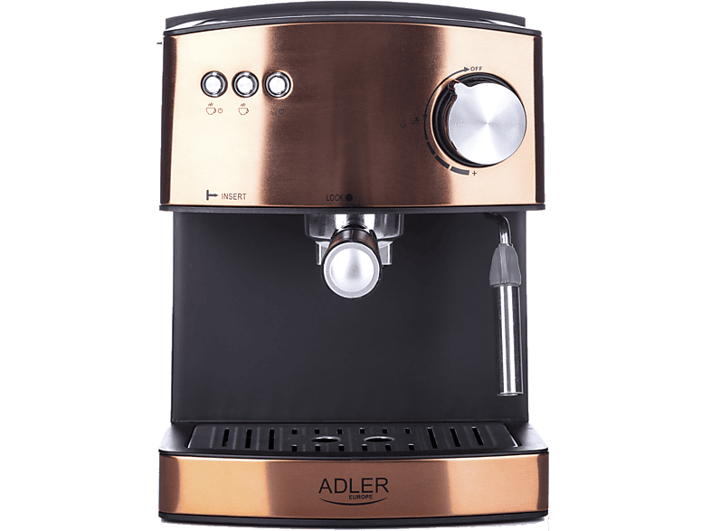 ADLER AD4404CR Kávéfőző, 15 bar, 850W, réz