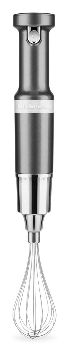 KITCHENAID 5KHBBV83EMS Stabmixer (16 l) ARTISAN Medaillon 1 Watt, Silber Cordless