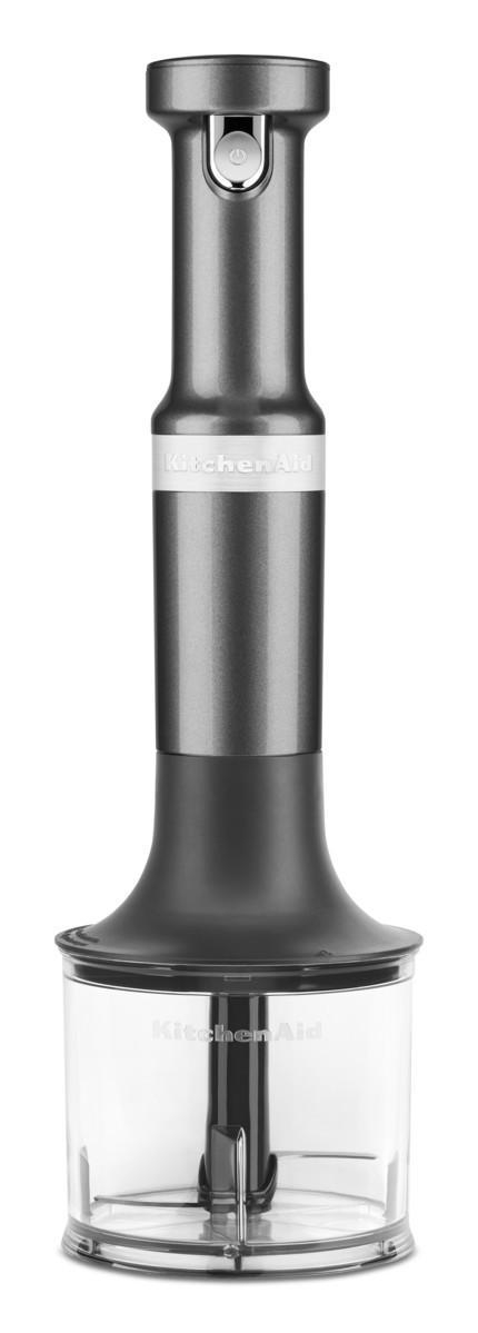 KITCHENAID 5KHBBV83EMS Cordless ARTISAN Stabmixer Medaillon Silber (16 Watt, 1 l)