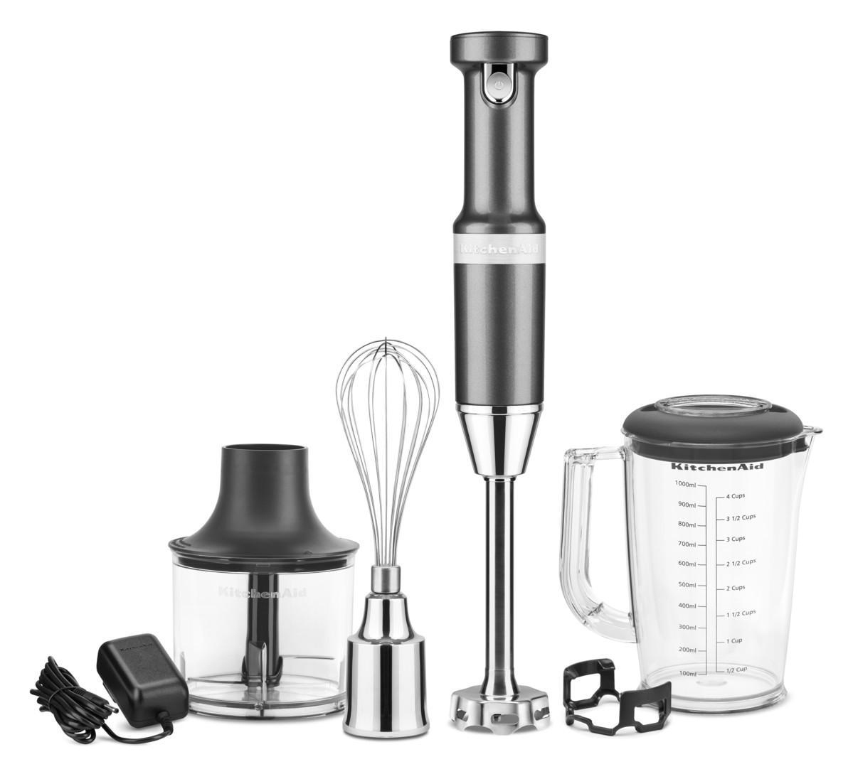 Stabmixer 5KHBBV83EMS (16 Silber 1 l) KITCHENAID Cordless ARTISAN Medaillon Watt,