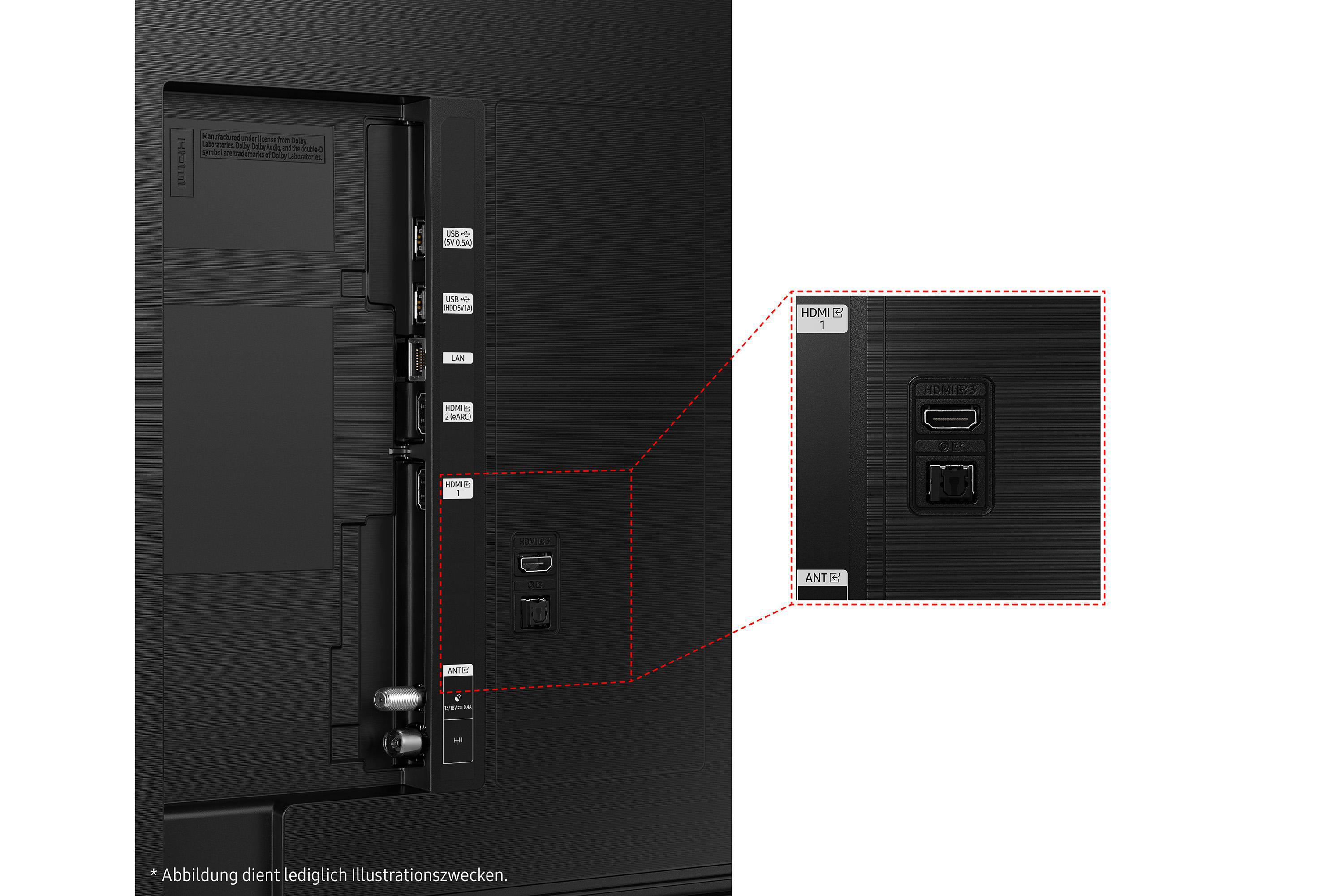 SAMSUNG GU50AU8079 LED TV (Flat, TV, Tizen) / SMART 50 Zoll 125 4K, cm, UHD