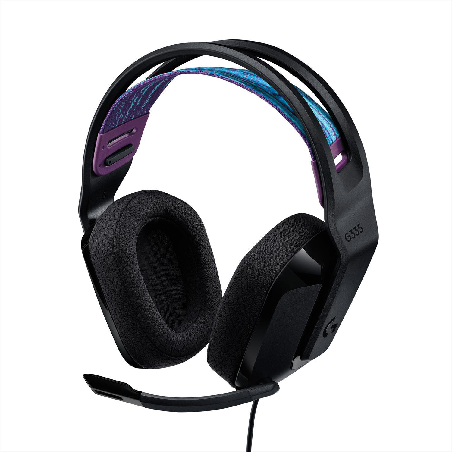 Gaming-Headset, Headset kabelgebundenes LOGITECH Over-ear G335, Schwarz Gaming