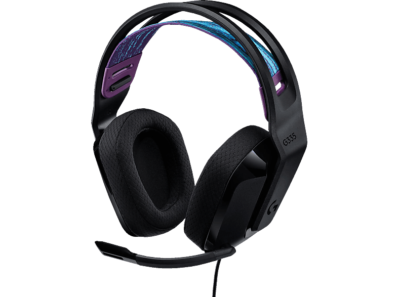 LOGITECH G335, Schwarz Over-ear kabelgebundenes Gaming-Headset, Headset Gaming