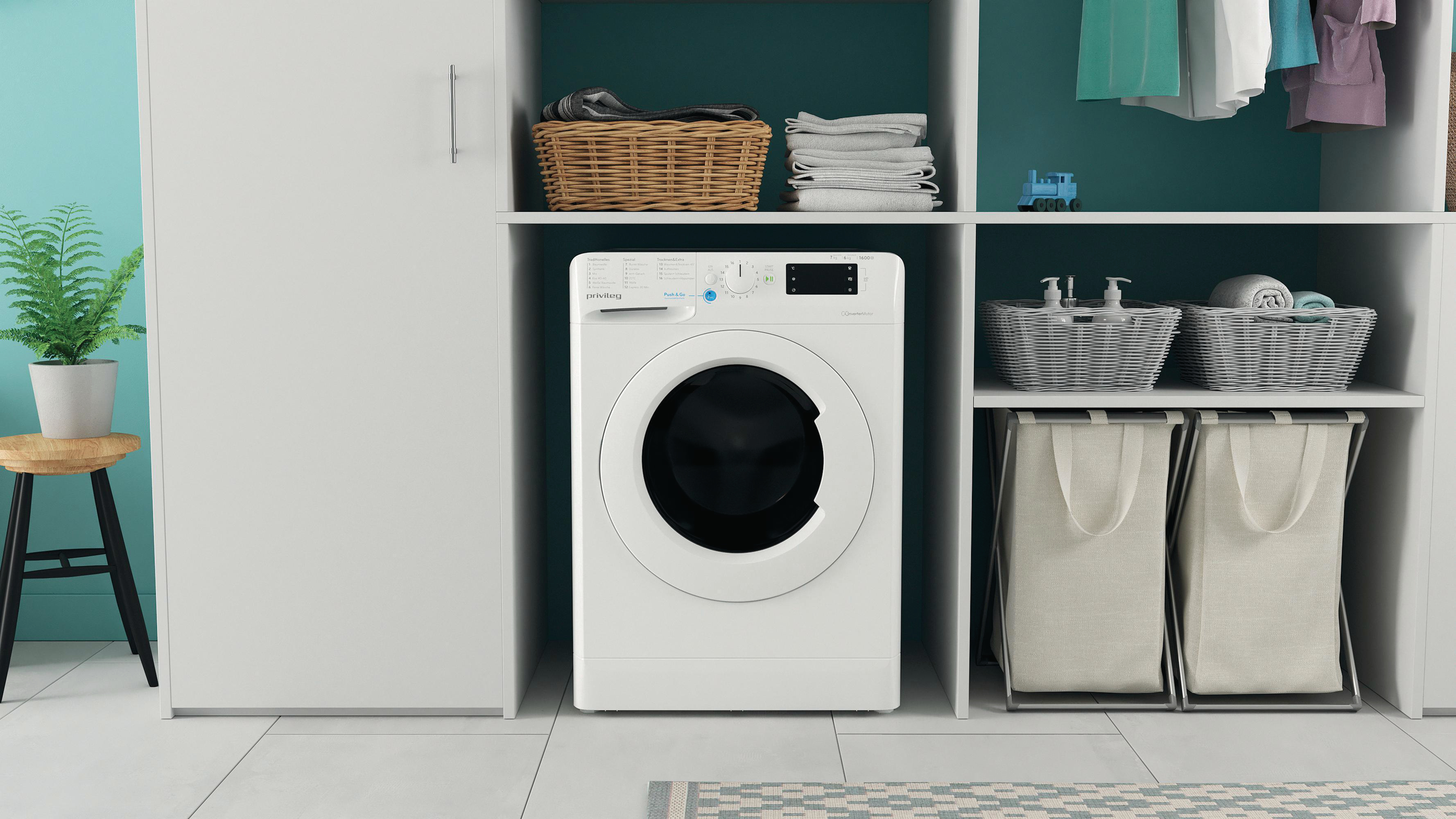 PRIVILEG PWWT X 76G6 DE N Waschtrockner (7 kg / 6 kg, 1551 U/Min.)