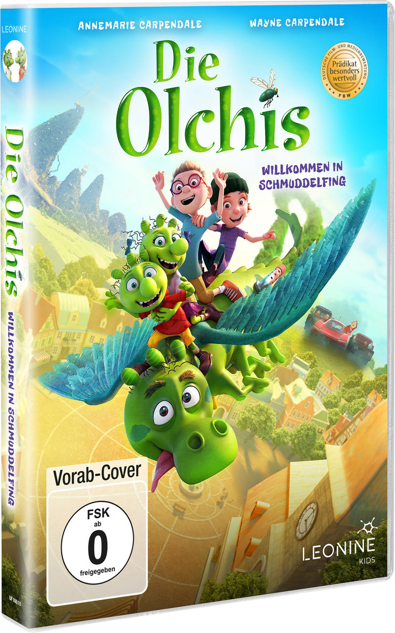 DVD-Cover für 'Die Olchis' mit animierten Figuren und einem bunten Hintergrund.