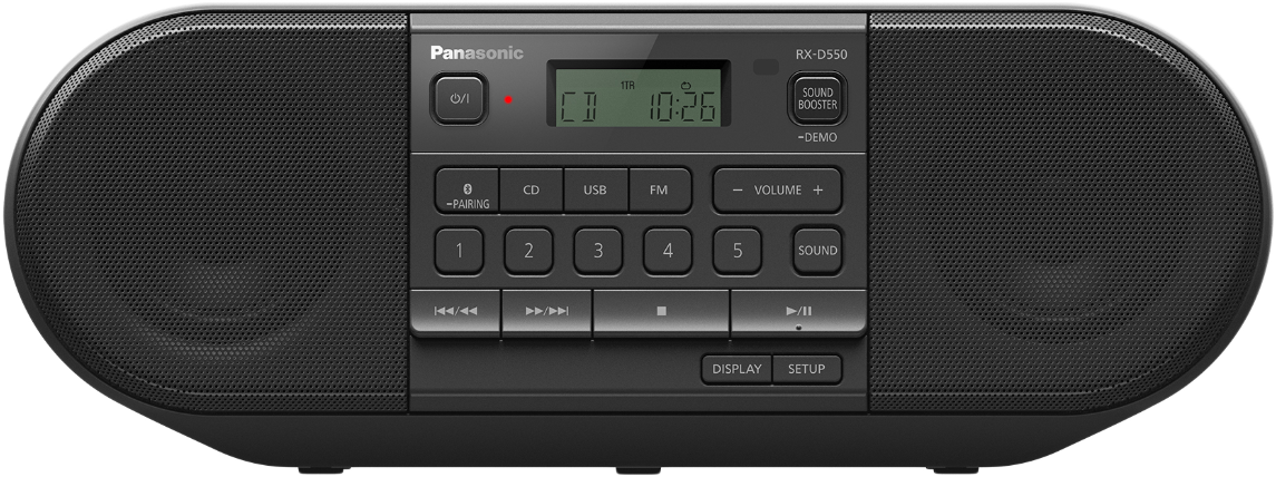 PANASONIC RX-D 550 E-K bluetooth CD-s rádió, fekete