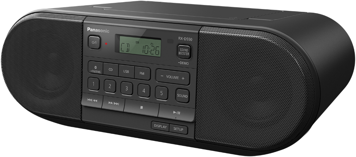 PANASONIC RX-D 550 E-K bluetooth CD-s rádió, fekete