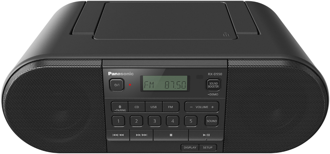 PANASONIC RX-D 550 E-K bluetooth CD-s rádió, fekete