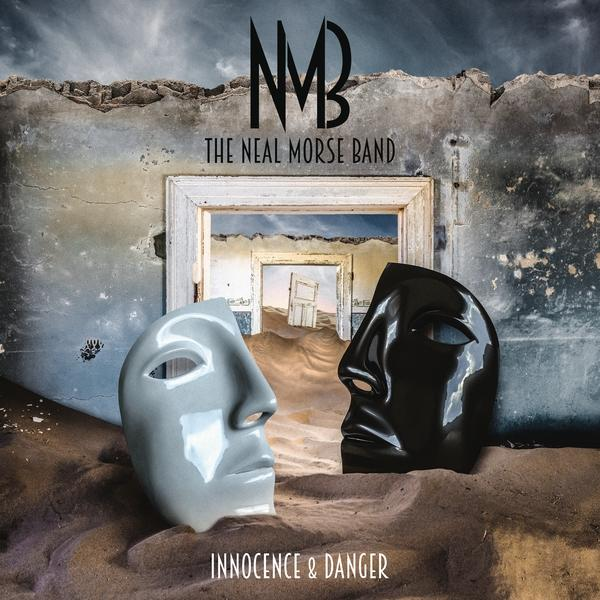 Couverture d'album avec deux masques et un bâtiment partiellement détruit.