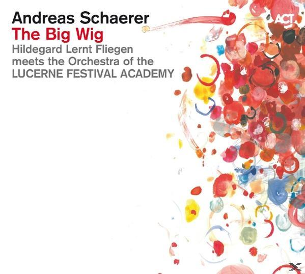 Albumcover: Andreas Schaerer's "The Big Wig" mit abstrakter Kunst.