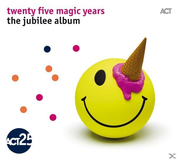 Albumcover mit einem gelben Smiley-Gesicht, einem Eiswaffel und rosa Streuseln.