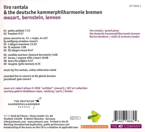 Albumcover mit Text und Noten, einschließlich des Namens Iiro Rantala.