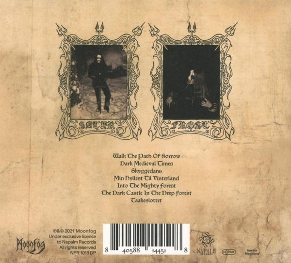 CD-Hülle mit Text und Bildern. Sie zeigt eine Band und Songtitel. Der Hintergrund ist hellbraun.