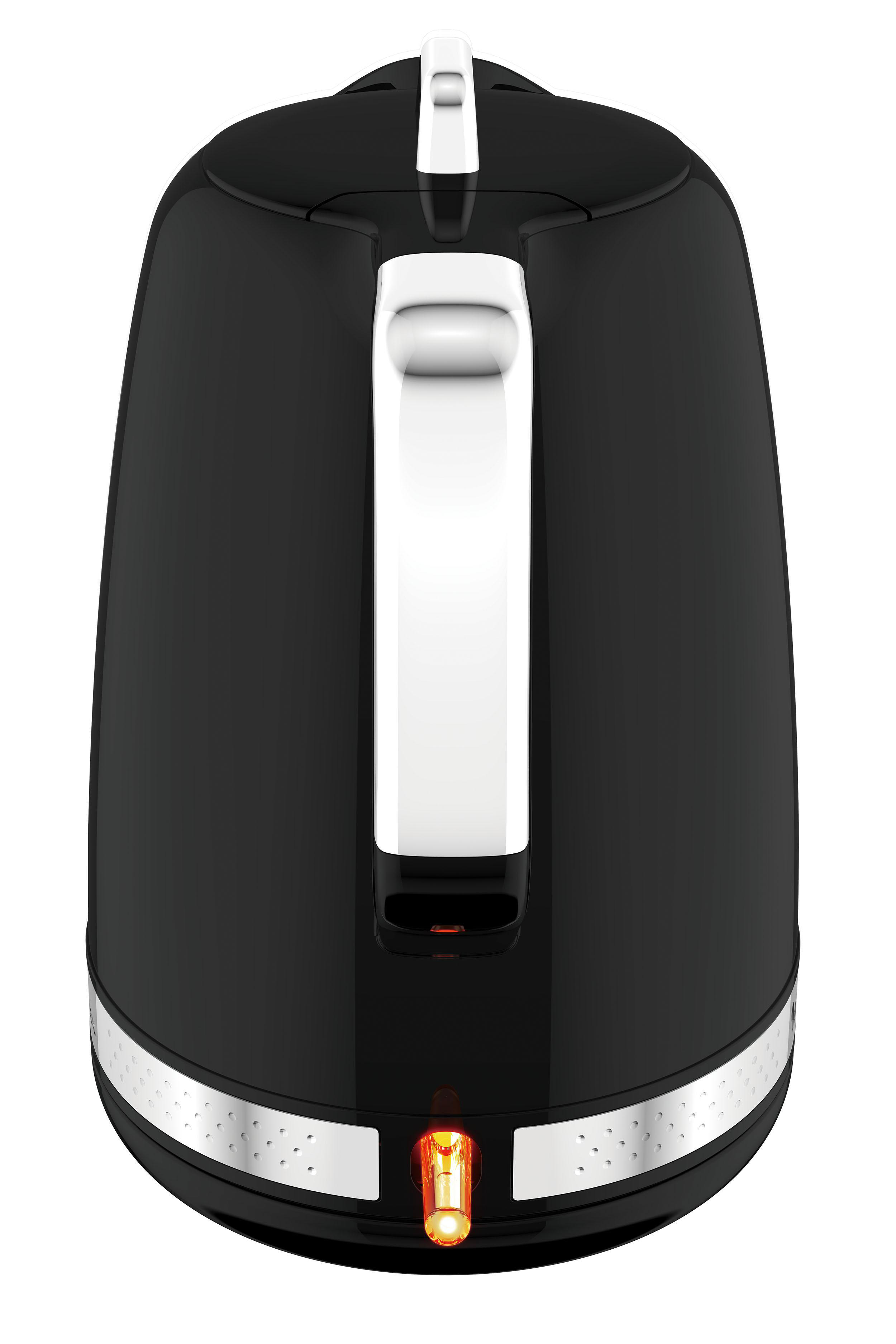 MOULINEX BY320B Soleil Wasserkocher, Schwarz/Edelstahl