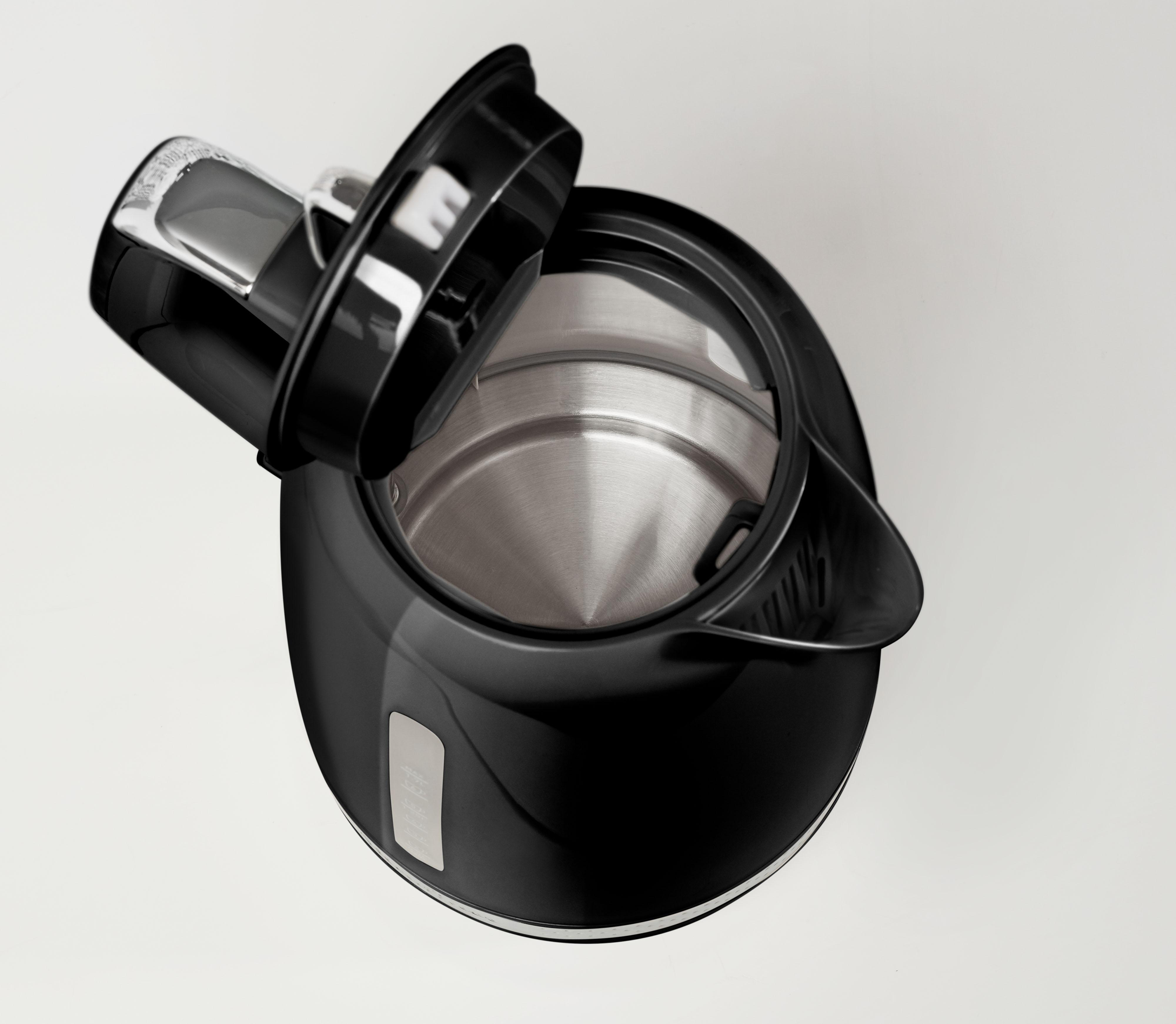MOULINEX BY320B Soleil Wasserkocher, Schwarz/Edelstahl