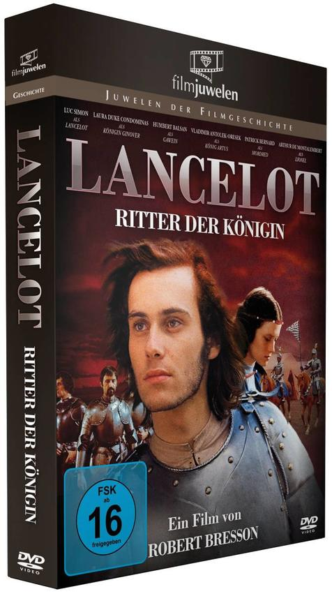 DVD-Hülle des Films Lancelot mit dem Gesicht eines Schauspielers und Filmdetails.