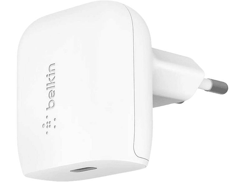 Cargador móvil - Belkin ‎WCA003VFWH, USB-C, 20W, Blanco