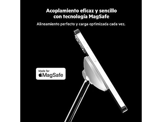 Cargador inalámbrico - Belkin 3 en 1 BOOST↑CHARGE™ PRO,15W, MagSafe, Blanco