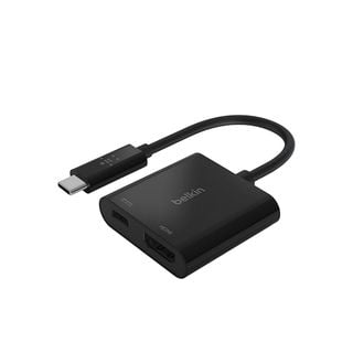 Cable Adaptador - Belkin AVC002BTBK, Cargador, De USB-C a HDMI, Compatible con Apple, Negro