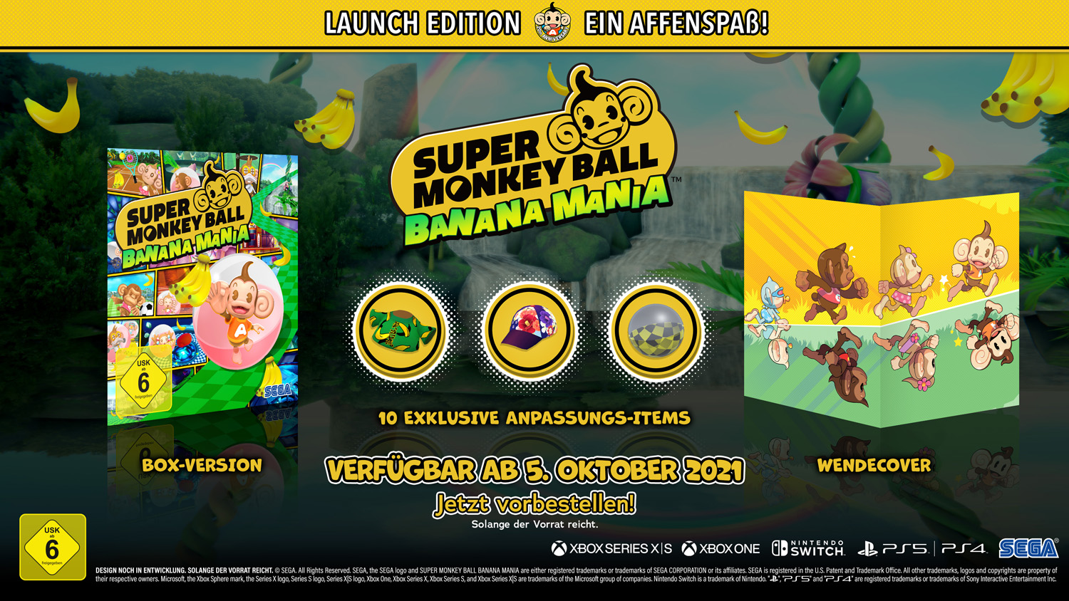 Super Monkey Ball: Banana Mania - Édition de lancement - Xbox One & Xbox Series X - allemand
