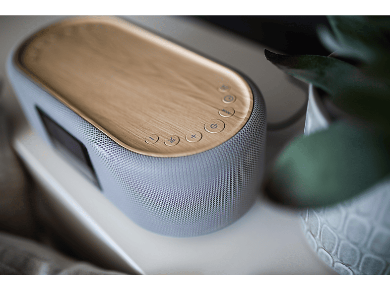 Thumbnail - PEAQ PCR 120BT-W DAB+ Wecker, FM, DAB+, Bluetooth, grau/braun