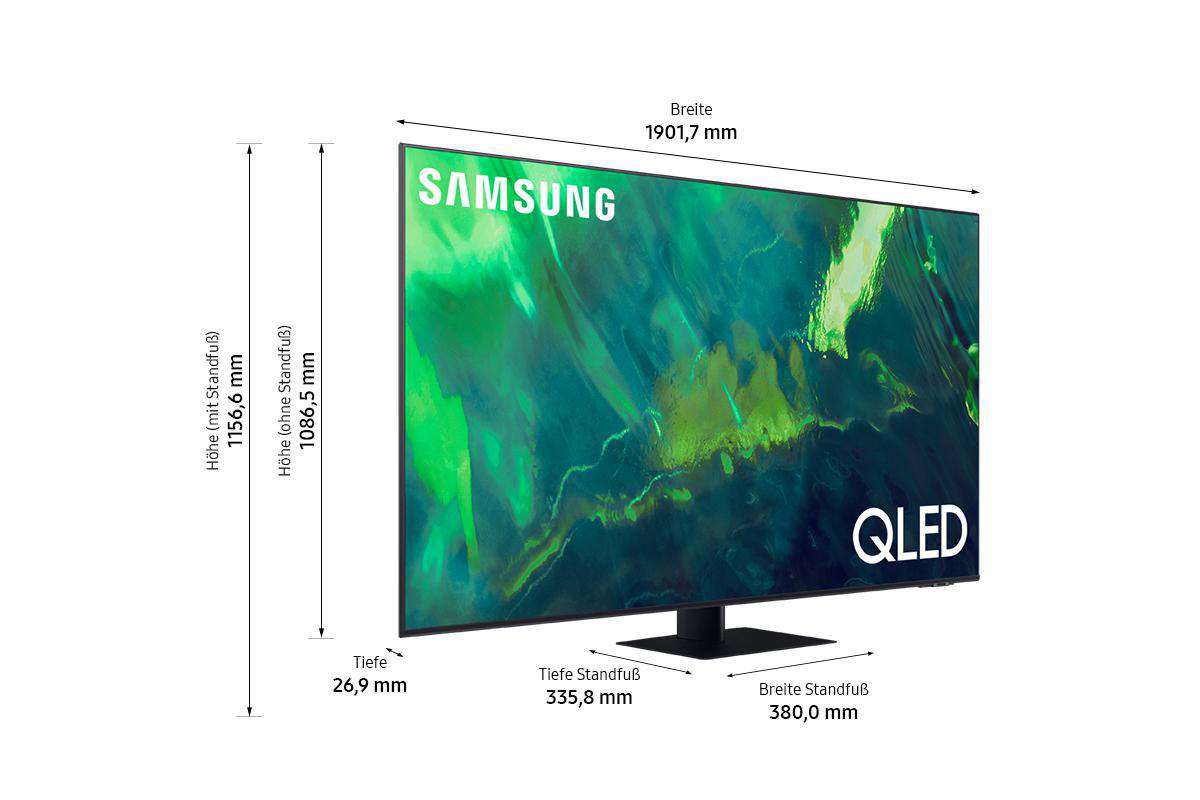 SAMSUNG GQ85Q70A QLED TV (Flat, 85 Zoll / 214 cm, UHD 4K, SMART TV, Tizen)