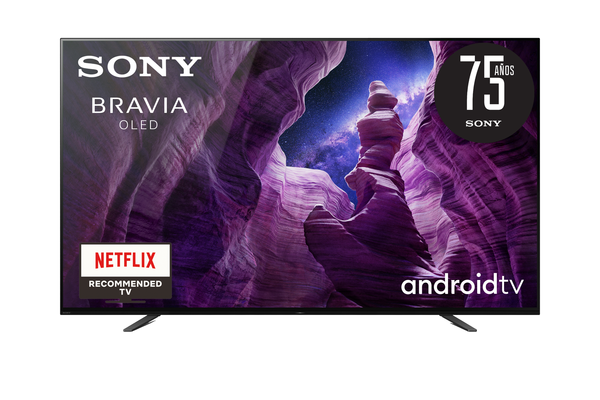 TV OLED 65" - Sony KD65A8BAEP, UHD4K, X1 Ultimate, Acoustic Surface Audio, Smart Tv(Android TV), HDR, Negro