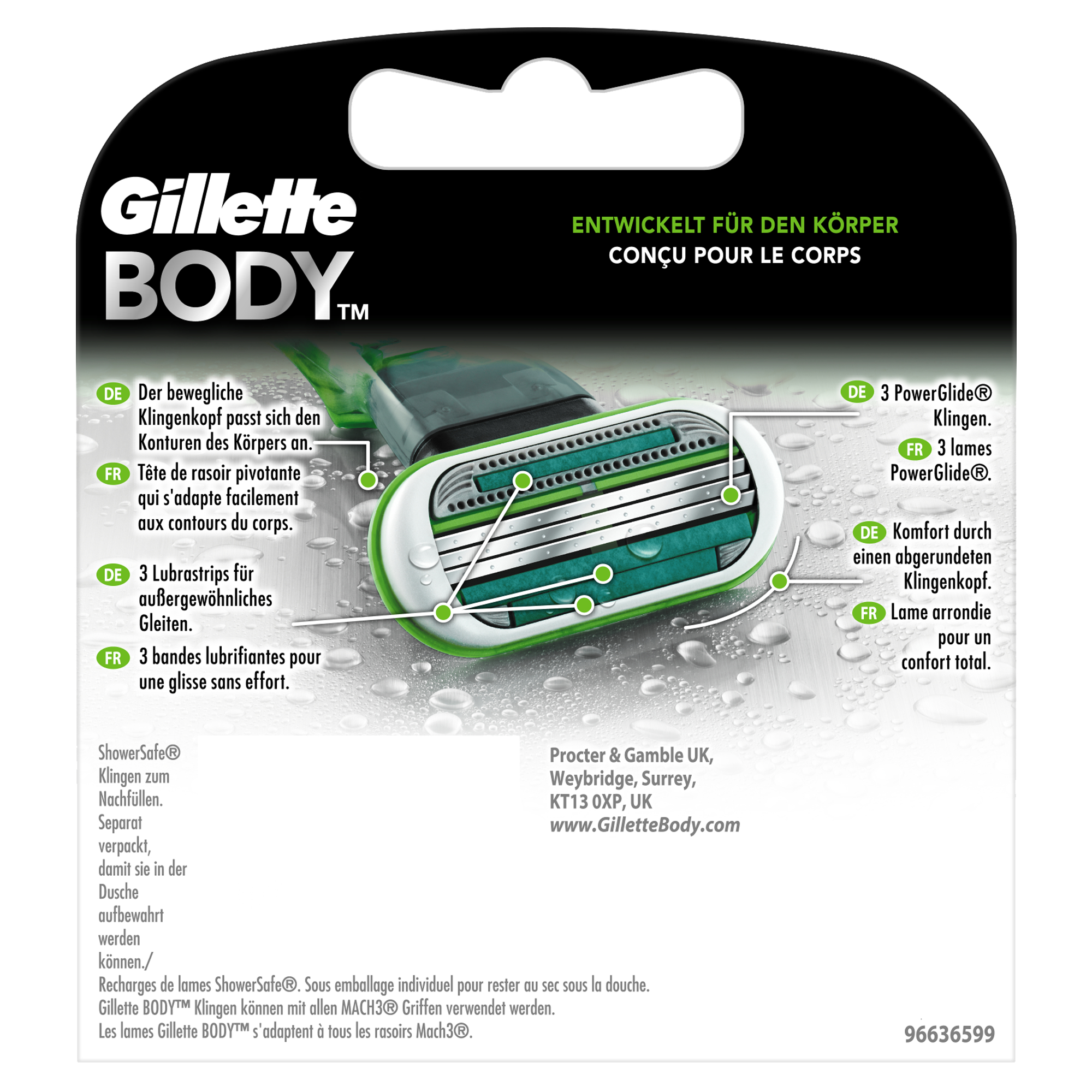 GILLETTE Body Rasierklingen 4er